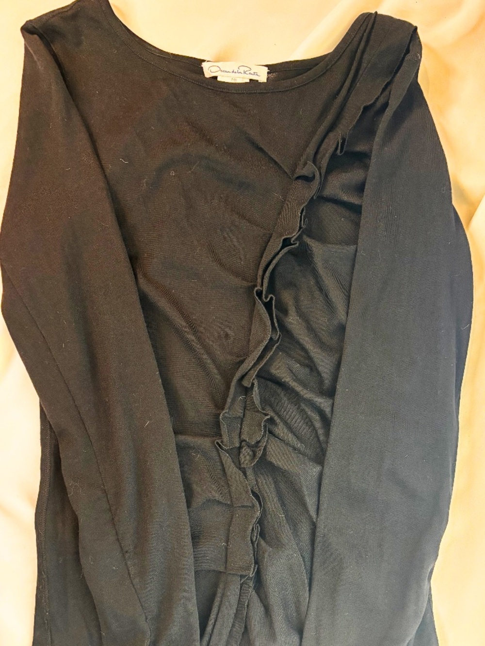 Oscar de la Renta Ruffle Long Sleeve Shirt